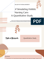 Value of Simulating Holistic Nursing Care A Quantitative Study