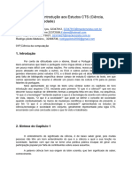 Título Do Trabalho (Síntese Do Livro Introdução Aos Estudos CTS (Ciência, Tecnologia e Sociedade)