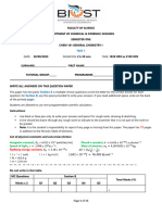 CHEM 101 Test1 - Marking Key