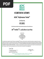 E.coli Validation 3m Aoac