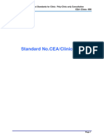 Standard No - CEA/Clinic-008: Clinical Establishment Act Standards For Clinic / Poly Clinic Only Consultation