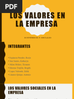 Los Valores en La Empresa