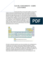 La Importacia Del Conocimiento Sobre Los Atomos