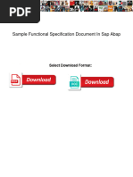 Example Functional Specification Document in Sap Abap