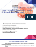 Inserarea Protezelor Totale În Cavitatea Orală. Posibilități de Remediere Pentru Deficiențele Protezelor Totale