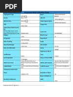 Employee Data Collection Form