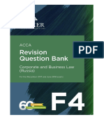 Becker F4 - Corporate and Business Law (Russia) - Revision Question Bank