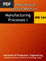 Lectures of Manufacturing Processes I