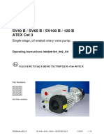 Sogevac SV40 B / SV65 B / SV100 B / 120 B Atex Cat 3: Single-Stage, Oil Sealed Rotary Vane Pump