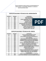 Especificaciones Técnicas Del Hidrografía