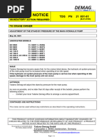 TDG PN 21 001-01 (B-21-0103) Adjustment of The Standby-Pressure of The Main Hydraulic Pump