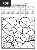 Sumas y Restas para Colorear