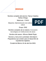 Actividad 2. Paqueterías Que Existen para El Desarrollo de Expedientes Digitales