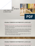 Varieties and Registers of Spoken and Written Language