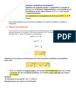 Parabola, Forma Incompleta