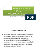 ANATOMIA RADIOLOGICA Columna Vertebral