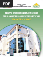 Bulletin Des Decisions Et Avis CRD-2014-2015