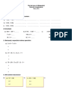 Fisa de Lucru Matematica CL 3