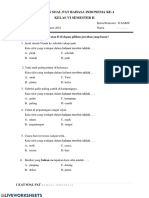 Latihan Soal Pat Bahasa Indonesia Ke-1 Kelas Vi Semester Ii