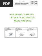 Analisis de Contexto Interno y Externo de Medio Ambiente