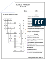 CRUCIGRAMA Biología