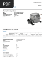 Ficha Tecnica Compresor Tecumseh THG1365YLS