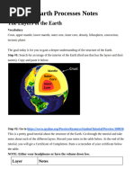 Earth Processes Notes