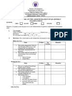 Monitoring Tool On Quarterly Exam