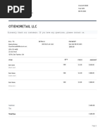 Itemized Customer Invoice