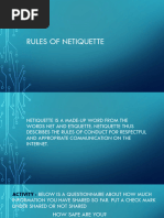 Rules of Netiquette