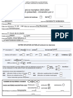 FICHE - Pré - RE Inscription - DAEU A 2023 2024 Form