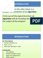 Algorithms & Flow Charts