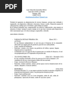 CV - Juan Eduardo Gonzalez