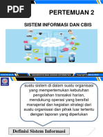 Pertemuan 2: Sistem Informasi Dan Cbis