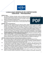 Condiciones Generales de Contratación Proveedores