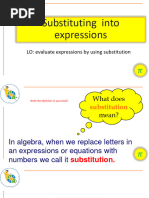 Lesson 1 Substitution
