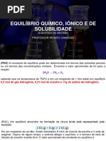 Questões - Equilíbrio Químico e Iônico