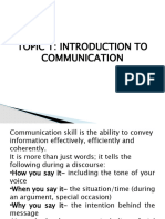 Communication Skills