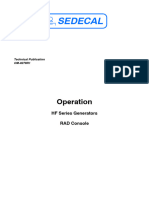 SEDECAL. Operation. HF Series Generators. RAD Console. Technical Publication OM-0279R1