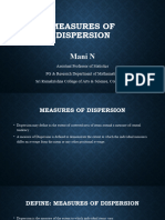 Measures of Dispersion