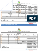 Fourth Years Teaching Timetable