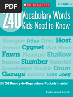 240 Vocabulary Words Kids Need To Know Grade3