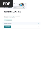 TEST BANK LAW 2 Diaz - PDF - Partnership - Corporations