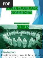 Cults Clans and Community Ed 216 Final