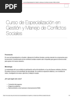 Curso de Especialización en Gestión y Manejo de Conflictos Sociales - PEE en ESAN