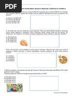 Atividades Problemas 3 ANO Fundamental