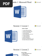 Microsoft Word High Level Overview Slides