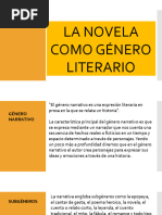 La Novela Como Género Literario