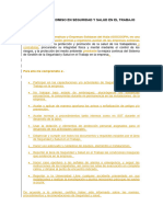 Acta de Compromiso en Seguridad y Salud en El Trabajo