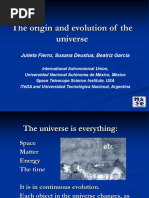 The Origin and Evolution of The Universe: Julieta Fierro, Susana Deustua, Beatriz García